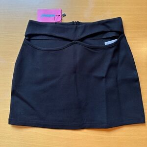 Edikted black cut out mini skirt
